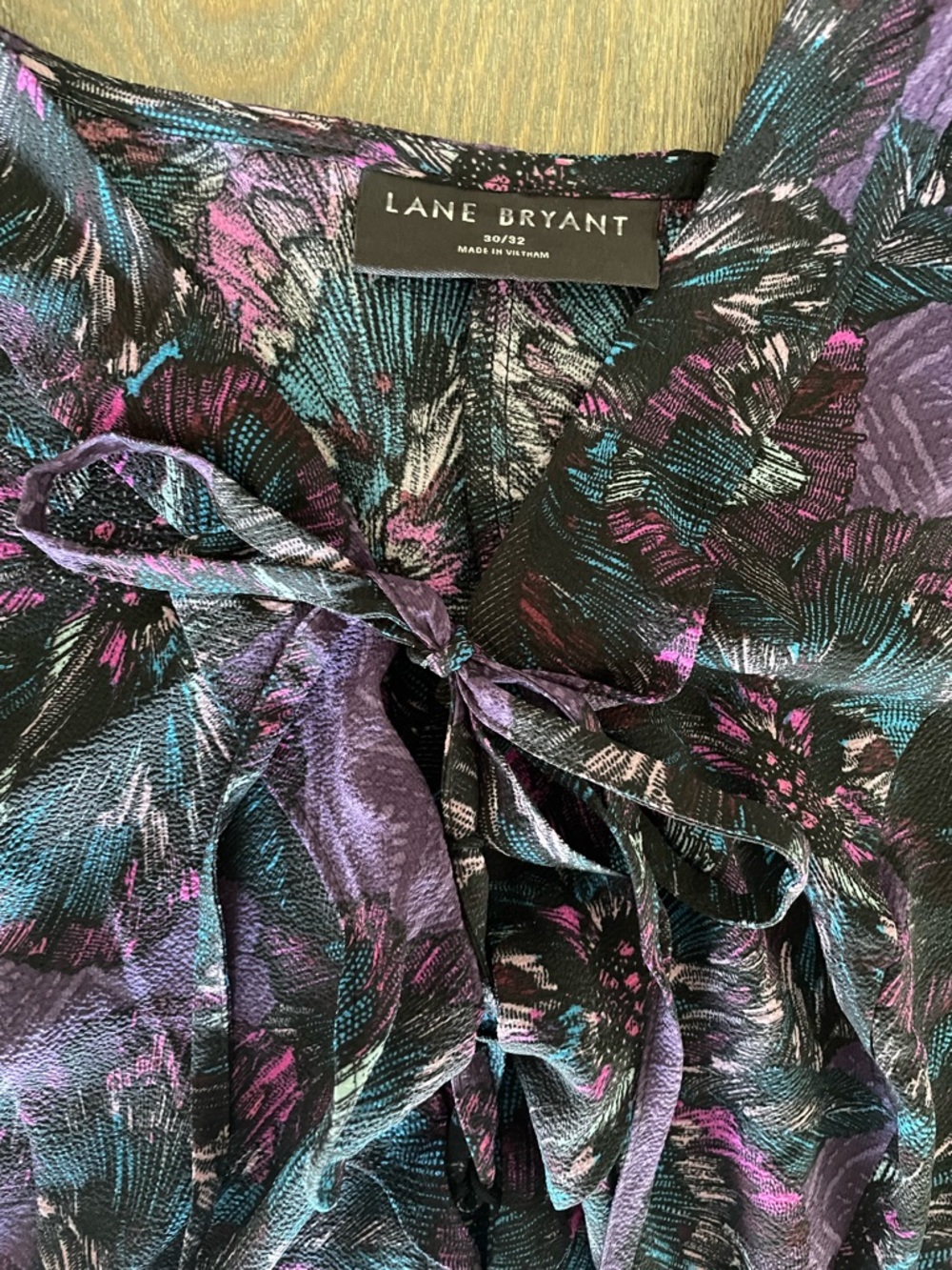 Lane Bryant Blouse, lovely Purple, Blue, Black 30/32